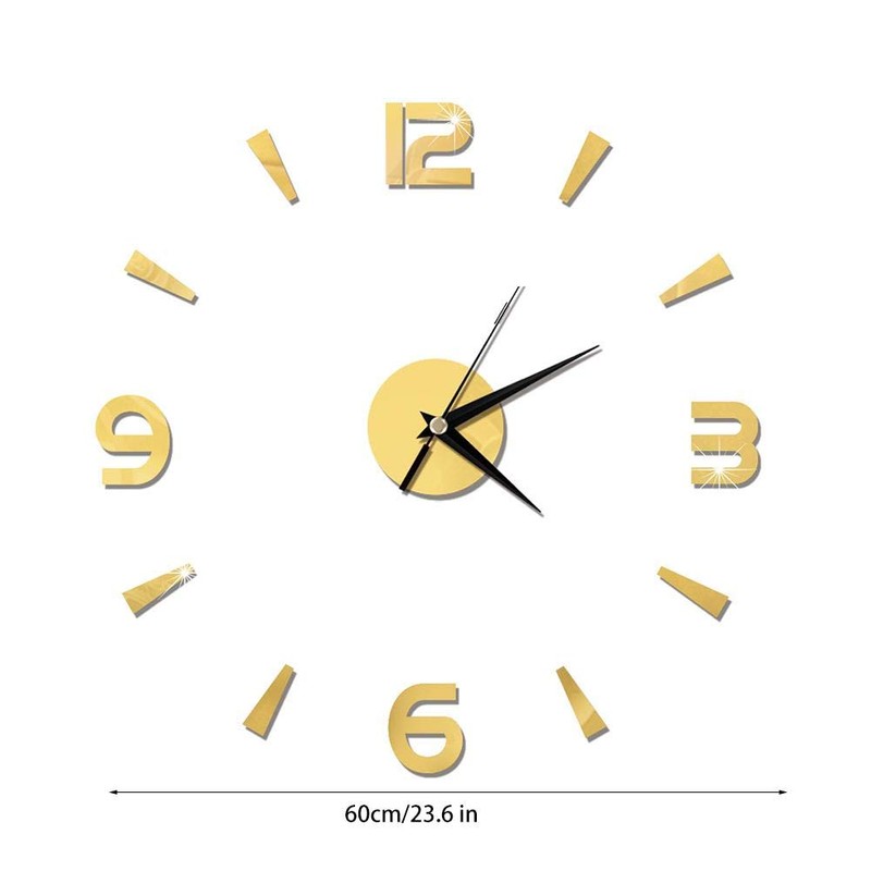 Wall Watch Decor, Wall Clock Sticker 3D Big Watch Decor