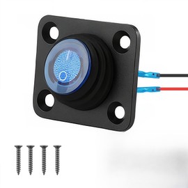 UIHRLM Rocker Switches, 12V - 24V Round Rocker Switches Panel with LED light, Easy Installation Toggle Rocker ON/OFF Panel Vehicle Accessory for Automotive, Car, Boat, Truck, Motorcycle