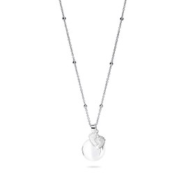 Pregnancy Bola Pendant Flower Red my friend, coated with 925 Silver (nickel free) with a tubular cotton cord