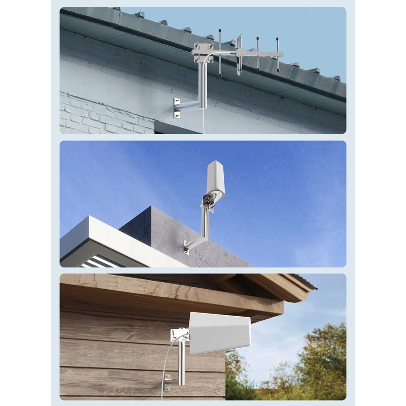 Stainless Steels Pole Mount 12'' Length Universal L-Type Pole Mast