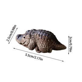zaoalife Handcrafted Crocodile Tea Pet Clay Alligator Figurine Miniatures Home Tabletop Decoration Ornament Mini Kung Fu Tea Pet Figurine