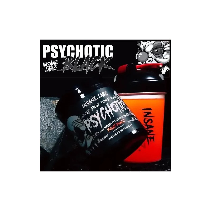 Pre Entreno Psychotic Black Insane Labz Oxido Nitrico L