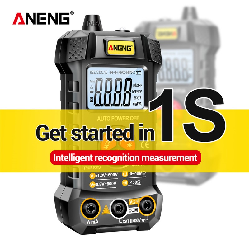 ANENG M167 Smart Digital Multimeter Auto Recognition 4000 Counts Voltmeter