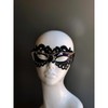 Rhinestone Lace Mask - Black - Rhinestone Count: 20