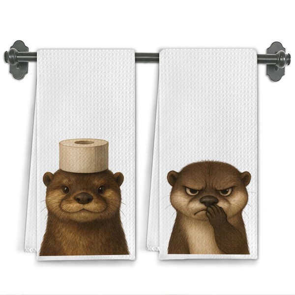 Elefeltclave Sea Otter Gifts Bathroom Hand Towels, Otter Bathroom Decor,