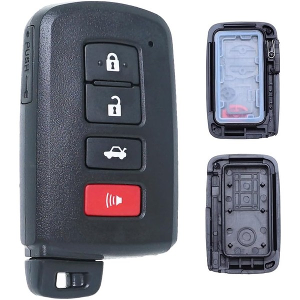 MechanMagic Key Fob Shell Case Compatible with Toyota Highlander Avalon