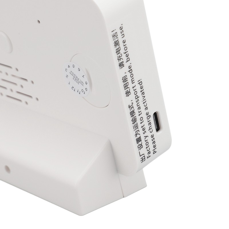 Projection Alarm Clock USB Rechargeable White Light Snooze Function Adjustable