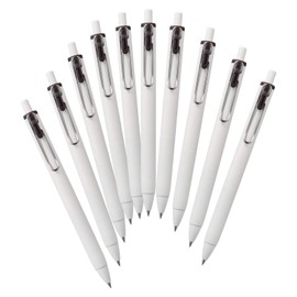Mitsubishi Pencil Uni-Ball One Gel Ballpoint Pen, 0.5, Dark Black, 10 Pieces, Hako UMNS05.24