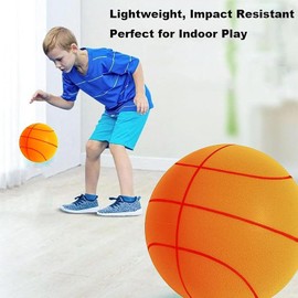 Renhe ingenuity The Handleshh Silent Basketball, Silent Basketball, Silent Basketball Dribbling Indoor, Uncoated High Density Foam Ball with Low Noise (18MC, Orange)