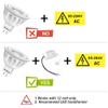 10Pack MR16 LED Light Bulbs, AC/DC12 Volt LED Spotlight Bulb,