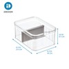iDesign Crisp Plastic Divided Bin, Modular Stacking Food Storage Box,