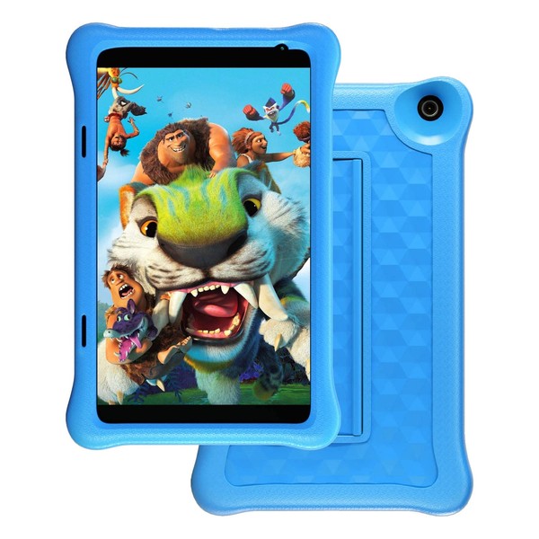 HiGrace Kids Tablet 8 inch, Android 11 Tablet for kids with Kidoz Installed, Parental Control, 2GB RAM+32GB ROM, 1280 * 800 FHD, WIFI, Bluetooth, Kids Edition Tablet with Protective Case (Blue)