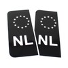 2 x Number Plate EU Field Sticker Film, Black, Car,