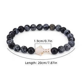 Mikovivi Shark Bracelet, Natural Turquoise Animal Shark Tracking Bead Elastic Friendship Wish Bracelet Aquarium-Themed Unisex Jewelry for All Occasions