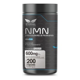 NMN + RESVERATROL ULTRA PURE 200 capsulas (600mg por porcion) Mononucleotido de Nicotinamida, Producción de NAD+