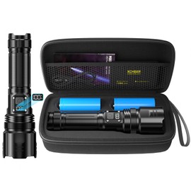 XCHEER M80 Tactical Flashlight: Experience car high-Beam Power Instantly. Built Rugged with Dual Smart Batteries, It's Your 5+ Year Reliable Partner for Outdoors, Backed by a 3-Year Support.