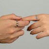 BYETOCE 2 Rings for Couple Rings Set Sterling Silver Matching
