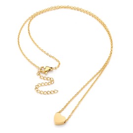 Zysta Charms Distiny Initial Necklace for Women Cute Lovely Glossy Pendant Clavicle Necklaces Chain Necklaces Gift (Rose Gold)