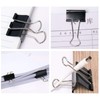 Double Clips, 4 Sizes 15mm, 19mm, 25mm, 32mm, Metal, Black,