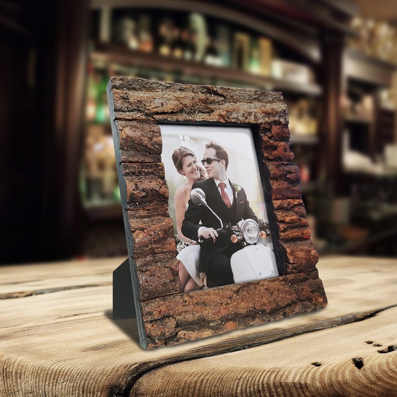 IKEREE 5x7 Rustic Farmhouse Distressed Picture Frame Made of Solid