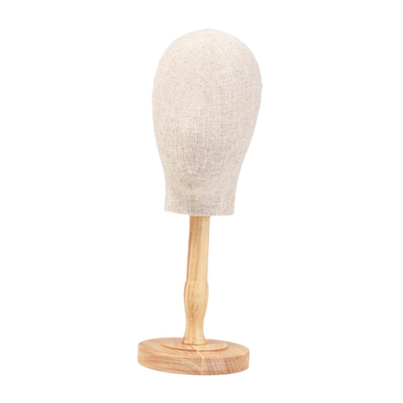 Milageto Mannequin Head Model Hat Display Stand Wooden Support Versatile