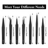 7x Tweezers Set Rustproof Antistatic for Computers, Electronic Repairs, Jewellery,