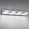JZEKVN Modern LED Bathroom Lights Fixtures(4-Light),Stainless Steel Chrome Acrylic Wall
