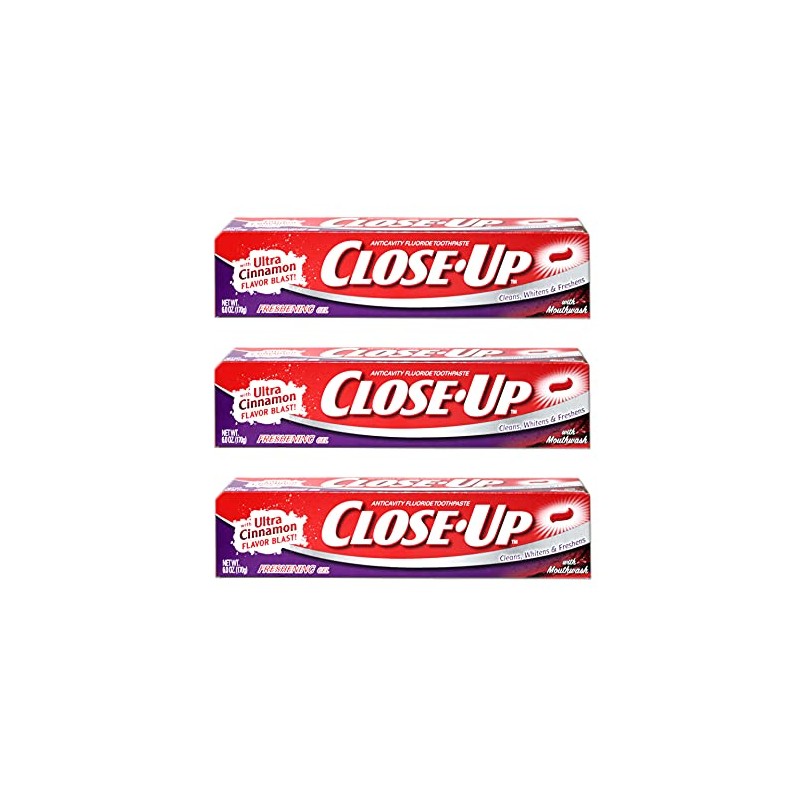 PACK OF 3 EACH CLOSE-UP RED GEL CINNAMON 6OZ PT#3320074102