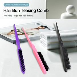 Edge Styling Brush with Nylon Bristles, Portable Back Hair Brush for Women and Men, Essential for Styling and Grooming