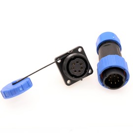 HangTon TY20 7 Pin 5A Male Female Waterproof Connector, M20 Thread, Cable Plug Socket Solder-Free for 250V Power Outdoor Device DIY Boat Surfboard