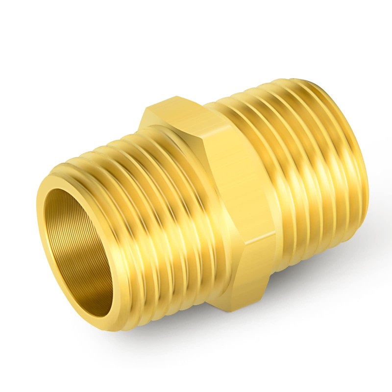 ERGAOBOY 12 PCS 1/8" x 1/8" BSP Brass Pipe Fitting,