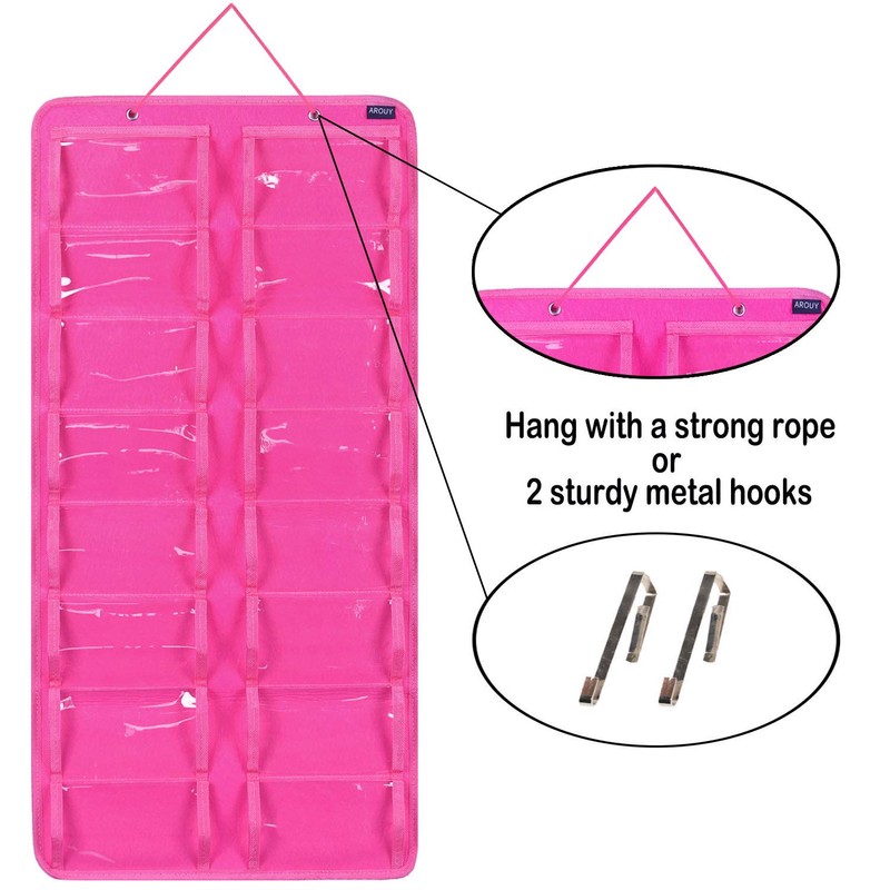 AROUY Sunglasses Organizer Storage, Hanging Dust Proof Wall Pocket Glasses