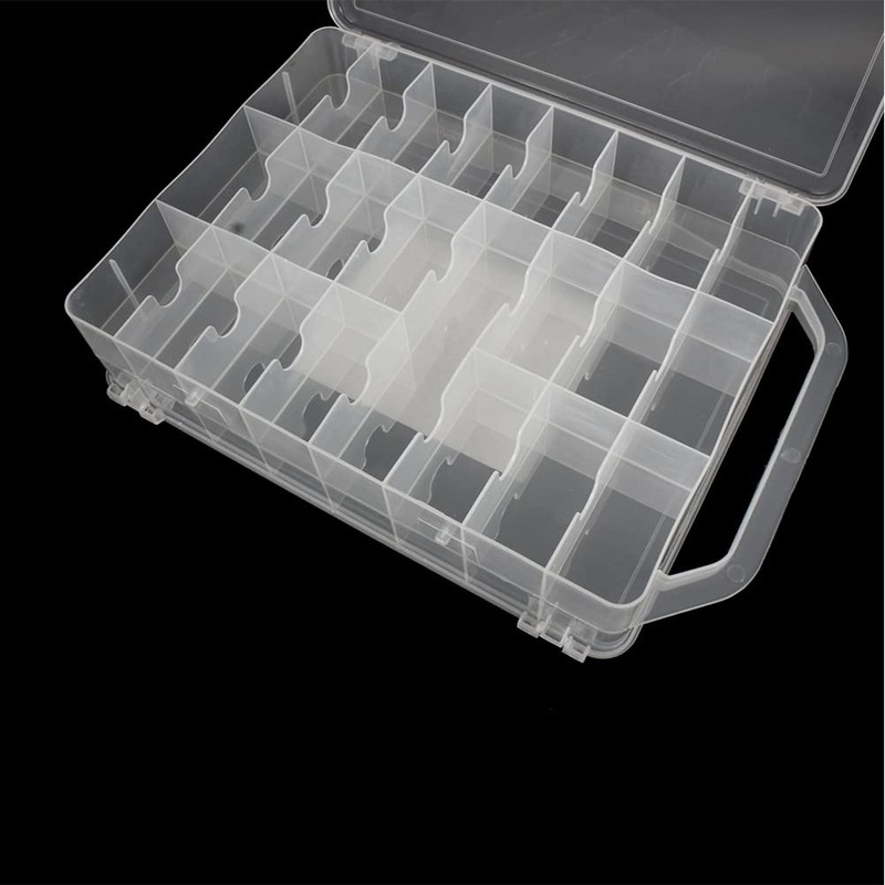 HomDSim 46 Grids Sewing Organizer, Double Sided Thread Box Storage,