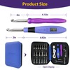 Crochet Hooks with 22 Interchangeable Hooks Kit - Light Up