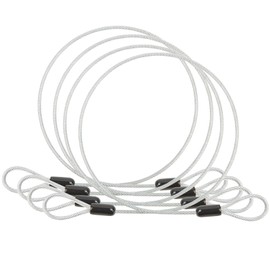 1/8" (3mm) Travel Security Cable Lock, 7×7 Braided Steel Wire with Double Loops, PVC-Coated Anti-Theft Cable for Luggage, Backpack & Outdoor Gear