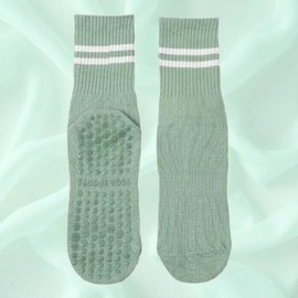 Elderly Women's Non-Slip Slipper Socks for Kids' Cafe Socks White 6-piece Set