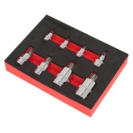 Sealey AK6241 8PC 1/4", 3/8" & 1/2"Sq Drive Spline Socket Bit Set