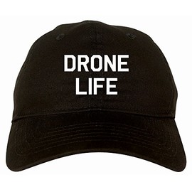 Kings Of NY Drone Life Quadcopter 6 Panel Dad Hat Cap Black