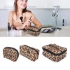 3pcs Makeup Cosmetic Storage Bag PU Leather Waterproof Zipper Closure