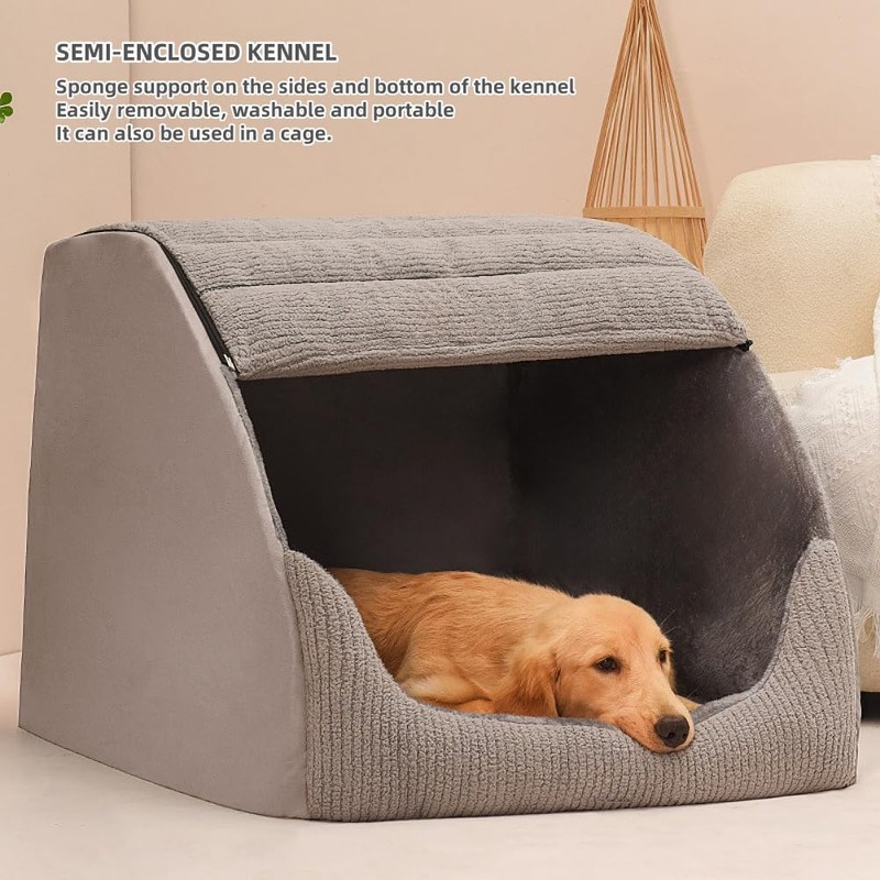 Extra Large Dog Bed House, Cozy Dog House Indoor, Memory