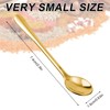 BOXOB 6pcs Tiny Gold Stainless Steel Spoons, 3 x 0.6
