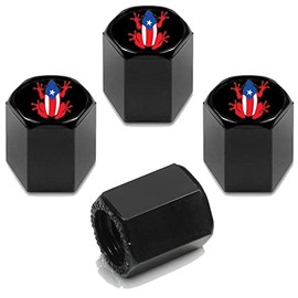 4pcs Tire Valve Stem Caps, Compatible with Coqui Frog Boricua Puerto Rico Rican Stem Cap Universal Car Air Cover Car Accessories for Cars, SUV, Truck, Motorcycles
