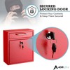 AdirOffice Mailboxes for Outside Wall Mount Large with Key Lock,