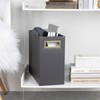 BLU MONACO Magazine Rack : Vegan Leather covered Wood Magazine