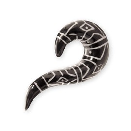 Fly Style Piercing Ear Expander Made of Horn and Bone - Expander Spiral Expander Spiral Expander Expander Expander Stretcher Stretcher Expander Size 10 mm