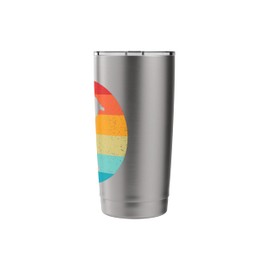 Grill Silhouette Retro Vintage Sunset 70s 80s Distressed Stainless Steel Insulated Tumbler