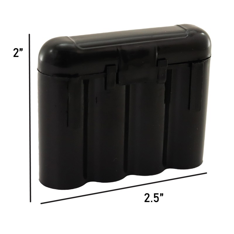 10 cajas de almacenamiento para pilas AA/AA/CR123A, color negro