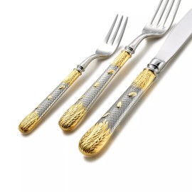 Klaus Meyer Chateau Gold 5 Piece Superior Stainless Steel Place Set