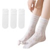 RuiChy Women's Lace Tabi Socks, 3 Pairs Socks, 2 Toe