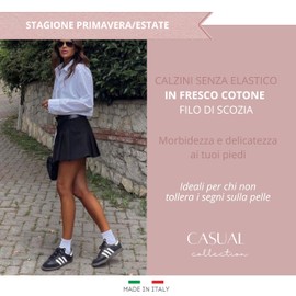 LEON D'ORO Women's Socks Cotton Without Elastic 6 Pairs Socks Fashion Patterned Socks Women's Short Socks, 520 - 3 pairs white, 2.5-7.5